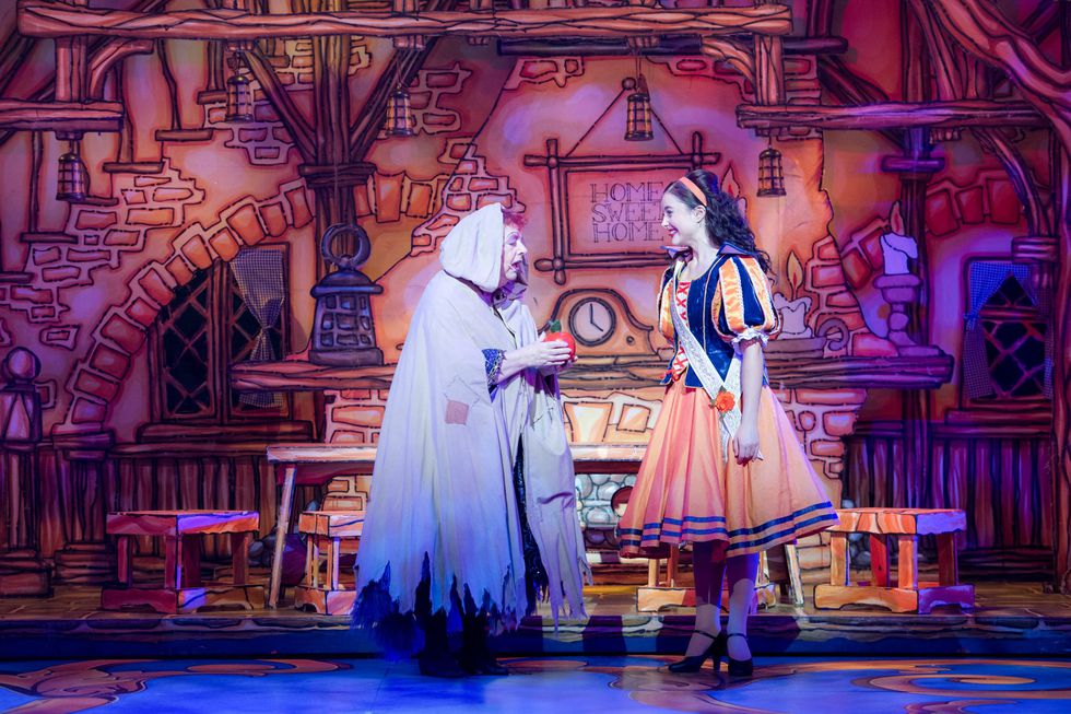 l-r Jo Brand (Queen Lucretia) & Mia Starbuck (Snow White). Photo Credit Craig Sugden.jpg