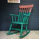 Teal & Pink Painted Wooden Rocking Chair_Holly & Co.jpeg